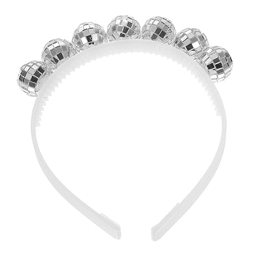 minkissy Party Dekoratives Haarband Discokugel Haarreifen Haarband für Party Bühne Prop Party Supplies Discokugel Kostüm Party Stirnband Maskerade Kopfschmuck Cosplay Damen Ring Glas von minkissy