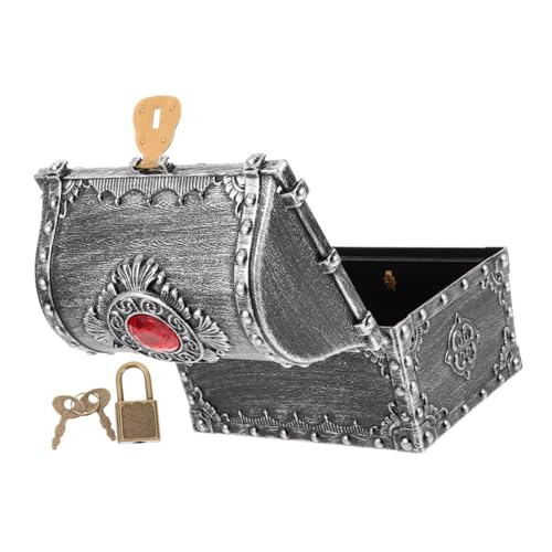 minkissy Piraten Schatztruhe Box Kleine Aufbewahrungsbox Mit Schloss Und Schlüssel Vintage Dekorative Schatzkiste Für Andenken Und Kleine Gegenstände minkissy Piraten Schatztruhe Box Kleine Aufbewahrungsbox Mit Schloss Und Schlüssel Vintage Dekorative Schatzkiste Für Andenken Und Kleine Gegenstände von minkissy