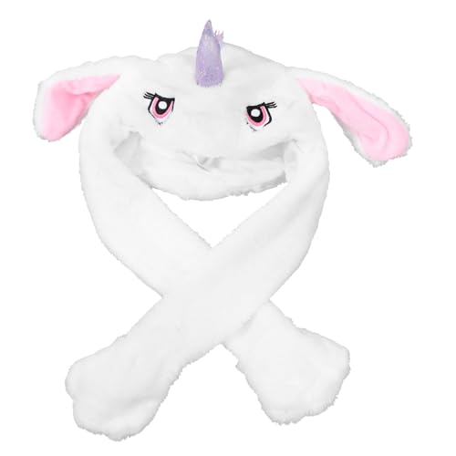 minkissy Plüsch Einhornmütze mit Beweglichen Ohren Weiche Kuschelkapuze Cartoon Tierkostüm für Party Karneval Halloween und Fotorequisiten Weiß minkissy Plüsch Einhornmütze mit Beweglichen Ohren Weiche Kuschelkapuze Cartoon Tierkostüm für Party Karneval Halloween und Fotorequisiten Weiß von minkissy