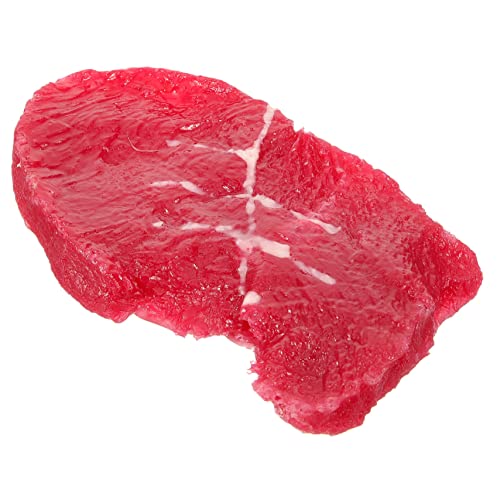 minkissy Realistisches Kleines Steak Modell aus Leichtem Material Wiederverwendbare Künstliche Fleisch Deko für Restaurant Fotografie und Heimdekoration Kompakte für Food Props minkissy Realistisches Kleines Steak Modell aus Leichtem Material Wiederverwendbare Künstliche Fleisch Deko für Restaurant Fotografie und Heimdekoration Kompakte für Food Props von minkissy