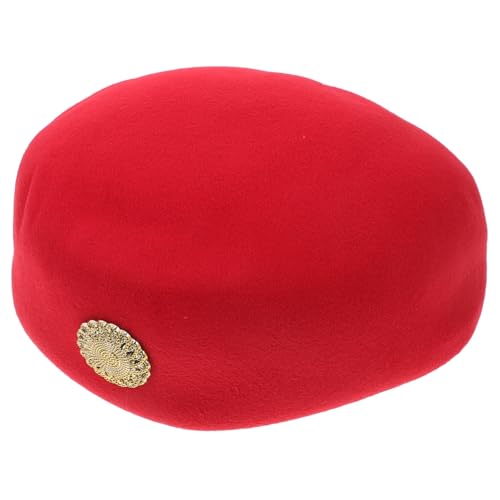 minkissy Rotes Stewardess Kostüm Flugbegleiterin Hut aus Filz Ergonomisch Elegant für Cosplay Bühnenauftritte Einheitsgröße Damen Waschbar Komfortabel und Sicher Tragbar minkissy Rotes Stewardess Kostüm Flugbegleiterin Hut aus Filz Ergonomisch Elegant für Cosplay Bühnenauftritte Einheitsgröße Damen Waschbar Komfortabel und Sicher Tragbar von minkissy