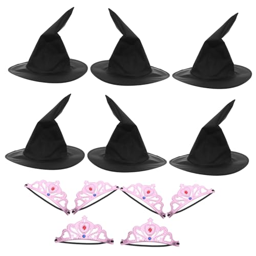 minkissy Prinzessinnenkrone Und Hexenhut-set Für Partys Kostümzubehör Für Junge Mädchen Geburtstagsparty Halloween Leichte Und Bequeme Kronen Und Hüte Aus Weichen Materialien minkissy Prinzessinnenkrone Und Hexenhut-set Für Partys Kostümzubehör Für Junge Mädchen Geburtstagsparty Halloween Leichte Und Bequeme Kronen Und Hüte Aus Weichen Materialien von minkissy