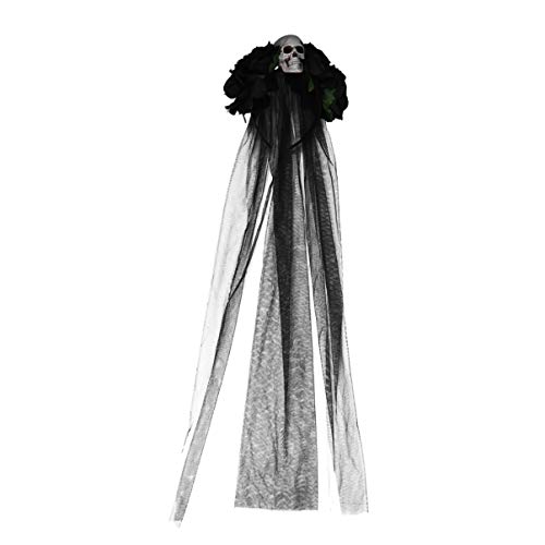 minkissy Tag Des Toten Schleiers Stirnbänder Halloween Schädel Krone Mexikanische Blumenkrone Stirnband Halloween Kostüm Party Dia de Los Muertos Kopfbedeckung für Frauen Damen von minkissy