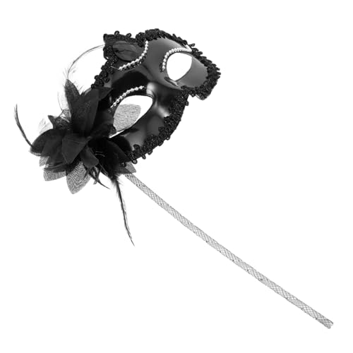 minkissy Venezianische Masquerade Halbgesichtsmaske Damen Handheld Maskenball Accessoire Silber-schwarz Cosplay Party Kostüm Prop Langlebig Leicht zu minkissy Venezianische Masquerade Halbgesichtsmaske Damen Handheld Maskenball Accessoire Silber-schwarz Cosplay Party Kostüm Prop Langlebig Leicht zu von minkissy