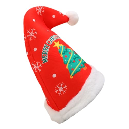 minkissy Weihnachtsmütze aus Weichem Plüsch mit Buntem Muster Verstellbar für Damen und Herren Vielseitige Party Fotorequisiten für Festliche Weihnachtsfeiern minkissy Weihnachtsmütze aus Weichem Plüsch mit Buntem Muster Verstellbar für Damen und Herren Vielseitige Party Fotorequisiten für Festliche Weihnachtsfeiern von minkissy