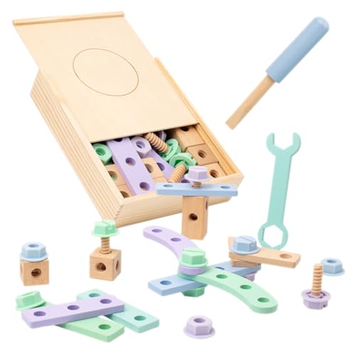 minkissy Werkzeugset Holz Werkzeugkasten Selbstmontage DIY Lernspielzeug Frühkindliche Pädagogisches Bauspielzeug Robust Tragbar Kreatives minkissy Werkzeugset Holz Werkzeugkasten Selbstmontage DIY Lernspielzeug Frühkindliche Pädagogisches Bauspielzeug Robust Tragbar Kreatives von minkissy