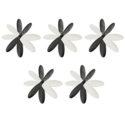 misppro 20 x Propeller farbige Requisiten für X4 H107L H107C H107D, Schwarz und Weiß von misppro