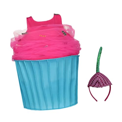 misppro Cupcake-Kostüm für Damen, Cosplay-Anzug mit Kopfbedeckung für Halloween, Party, Bühnenaufführung misppro Cupcake-Kostüm für Damen, Cosplay-Anzug mit Kopfbedeckung für Halloween, Party, Bühnenaufführung von misppro