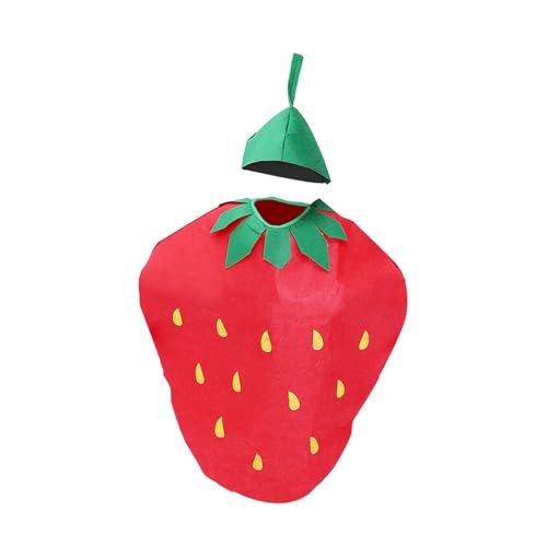 misppro Erwachsenenkostüm mit Kopfbedeckung für Männer und Frauen, lustiges Essen, Cosplay-Kostüm, Requisiten für Mottoparty, Festival, Erdbeere misppro Erwachsenenkostüm mit Kopfbedeckung für Männer und Frauen, lustiges Essen, Cosplay-Kostüm, Requisiten für Mottoparty, Festival, Erdbeere von misppro