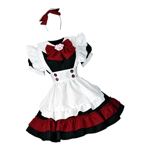 misppro Französisches Lolita-Kleid, süßes japanisches Anime-Cosplay-Kostüm mit Stirnband für Halloween-Party, Kostüm, Größe M misppro Französisches Lolita-Kleid, süßes japanisches Anime-Cosplay-Kostüm mit Stirnband für Halloween-Party, Kostüm, Größe M von misppro