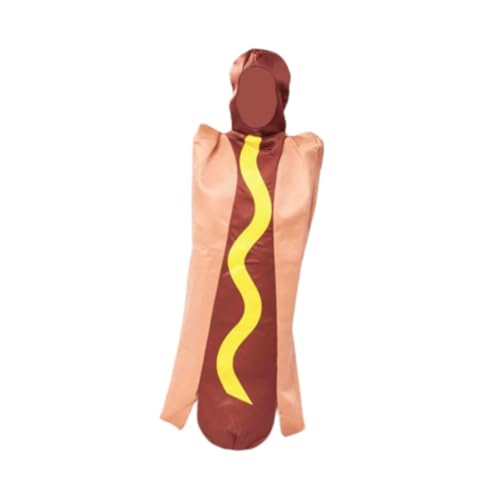 misppro Halloween-Hotdog-Kostüm, 121,9 cm lang, Lebensmittel-Cosplay, für Festival, Party, Rollenspiel misppro Halloween-Hotdog-Kostüm, 121,9 cm lang, Lebensmittel-Cosplay, für Festival, Party, Rollenspiel von misppro