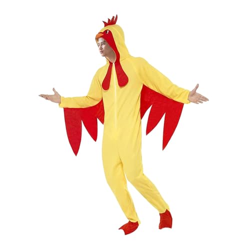 misppro Halloween-Hühner-Kostüm, Rollenspiel, niedlicher Tier-Huhn-Pyjama für Mottoparty, Größe XXL misppro Halloween-Hühner-Kostüm, Rollenspiel, niedlicher Tier-Huhn-Pyjama für Mottoparty, Größe XXL von misppro