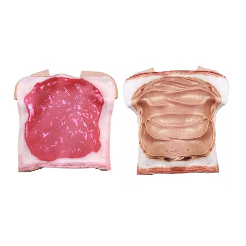 misppro Halloween-Kostüme für Paare, Brotscheiben-Outfits für Erwachsene, Bühnenaufführung, Lebensmittel-Mottoparty, 2 Stück misppro Halloween-Kostüme für Paare, Brotscheiben-Outfits für Erwachsene, Bühnenaufführung, Lebensmittel-Mottoparty, 2 Stück von misppro