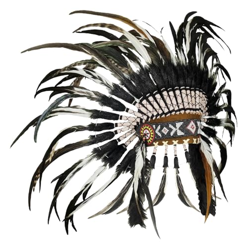 misppro Indischer Feder-Kopfschmuck, Hut, Indianer-Stammes-Kopfschmuck für Tanz, Rollenspiel, Kostüm, 40 x 55 cm misppro Indischer Feder-Kopfschmuck, Hut, Indianer-Stammes-Kopfschmuck für Tanz, Rollenspiel, Kostüm, 40 x 55 cm von misppro