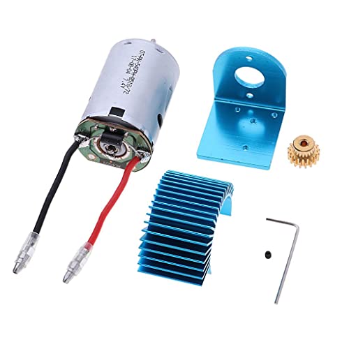 misppro Motor + Kühlkörper + Motorhalterung Kit Ersatzteile für WLtoys 12428 12423 von misppro