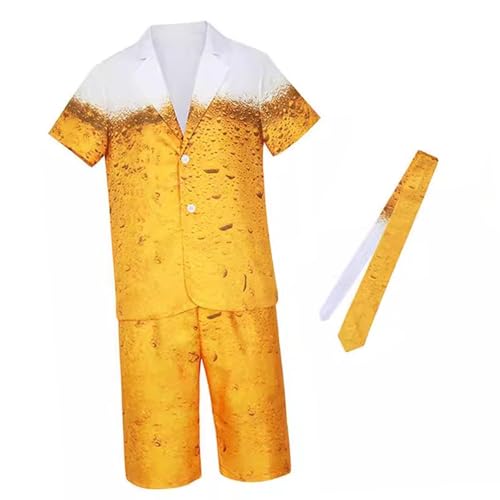 misppro Oktoberfest Bier Kostüm Set für Herren - Deutsch Bayerisches Party Outfit mit Jacke Hose Krawatte für Halloween Weihnachten - Medium misppro Oktoberfest Bier Kostüm Set für Herren - Deutsch Bayerisches Party Outfit mit Jacke Hose Krawatte für Halloween Weihnachten - Medium von misppro