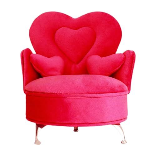 misppro Sofa-Schmuckschatulle, Puppenhaus-Möbel für 1/6 Maßstab, Mini-Zubehör, Couch, Schmuckschatulle für Schlafzimmer, Ringe, Arbeitsplatte, Geschenk, Damen, Rot misppro Sofa-Schmuckschatulle, Puppenhaus-Möbel für 1/6 Maßstab, Mini-Zubehör, Couch, Schmuckschatulle für Schlafzimmer, Ringe, Arbeitsplatte, Geschenk, Damen, Rot von misppro