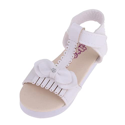 misppro Sweet Princess flache Sommerschuhe für BJD-Puppen, 1/3-Puppenzubehör (weiß) von misppro