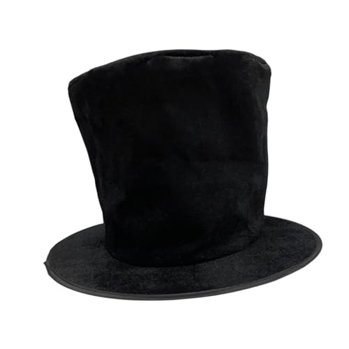 misppro Vielseitiger Hut für Nachtclub-Party, flippig, für Männer und Frauen, Festival, flache Oberseite, Magierhut, klassisch, elegant, Kostüm-Accessoire, schwarzer Samt misppro Vielseitiger Hut für Nachtclub-Party, flippig, für Männer und Frauen, Festival, flache Oberseite, Magierhut, klassisch, elegant, Kostüm-Accessoire, schwarzer Samt von misppro