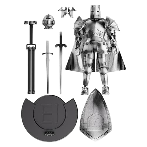 Action Figure Model, Medieval Knight Figure, Flexible Figurine Toy with Sturdy and Realistic Design for Collectors, Photography, or Tabletop Displays, 5.51x5.2 Inches von mivceklw