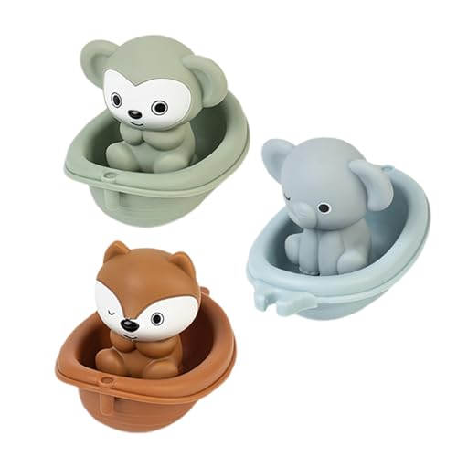 Colorful Floating Bathtub Toys, Soft Rubber Bath Boats, Creative Shower Beach Bathtub Toys, Cute Educational Water Play Toys for Kids, Children, Boys and Girls (1 Set) von mivceklw