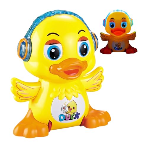 Funny Dancing Duck Toy, Motion Activated Musical Toy, Cute Animal Toy for Kids, Interactive Led Light Duck Toys 5.71x4.17x6.5 Inches for Kids, Boys and Girls (Yellow) von mivceklw