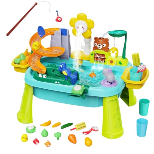 Kinderwasser-Tisch, Lernspiel, sensorisches Fishing-Spielzeug, Outdoor-Aktivitätsset mit elektrischer Pumpe, perfekt für Alter 3-8, Geburtstag, Schule, Backyard, Camping, Reisen, 60 x 42,5 x 44 Kinderwasser-Tisch, Lernspiel, sensorisches Fishing-Spielzeug, Outdoor-Aktivitätsset mit elektrischer Pumpe, perfekt für Alter 3-8, Geburtstag, Schule, Backyard, Camping, Reisen, 60 x 42,5 x 44 von mivceklw