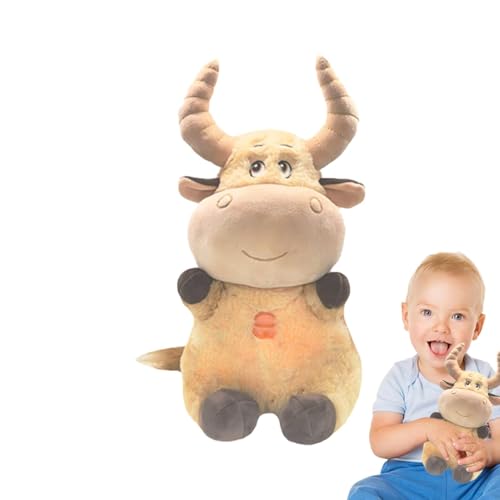 Light Up Cow Plush, Lullaby Nightlight Toy, Animated Plush Soother, Soft Glow and Music Features, Ideal for Boys and Girls, for Thanksgiving and Birthdays 30 x 22 x 15 cm von mivceklw