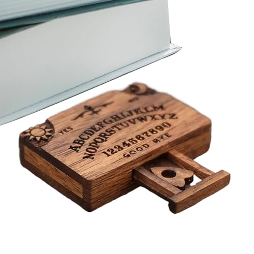 Miniature Spirit Ouija Board Set with Planchette, Wooden Spirit Board Décor for Conversations and Gatherings, Compact Ouija Board for Tabletop Display, Fun Paranormal Activity Tool for Home and Friend von mivceklw