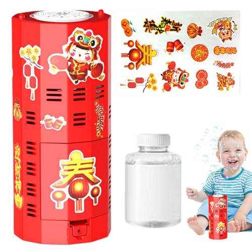 New Year Bubble Maschine, Automatic Bubble Blower, 2025 New Year Bubble Toy, Bubble Machine with Sound and Light, Indoor and Outdoor Bubble Maschine, Kids Bubble Maschine, Lustiges Blasenspielzeug für von mivceklw