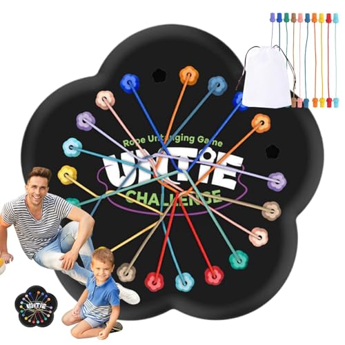 Rope Untangling Game, Twisted Tangler Game, Safe and Sturdy Design Rope Sorting Toy, Fun Ropes Knots Untangle Toy for Both Boys and Girls to Enjoy, 9,02 x 9,21 Zoll von mivceklw