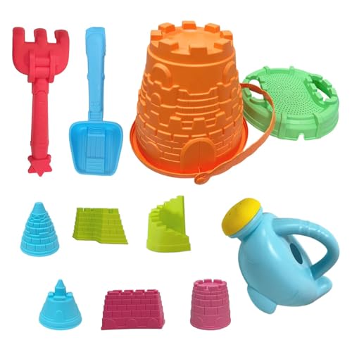 Sand Toys, Toddler Outdoor Playset, Kids Beach Set, Sand Construction Tools, Interactive Beach Games, Castle Building Kit for Babies, Fun Summer Activity, 11 Pieces von mivceklw