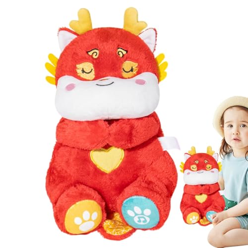 Sleeping Breathing Plüsch, Dragon Shape Stuffed Tiere, Breathing Motion Plüschtier, tragbares Plüschtier, New Year Soft Animal Toy, Soft Animal Toy, Dragon Stuffed Toy mit Breathing, von mivceklw