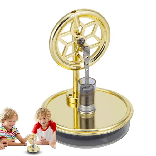 Stirling Engine, Low-Temperature Electricity Generator Model, Educational Science Kit, Desktop Display for Adults and Students, Teachers, Engineers, 19.5x13.5cm Metal von mivceklw