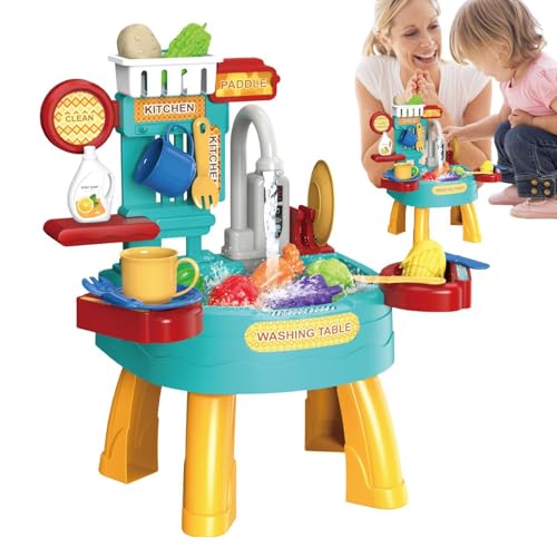 Tableware Accessories for Kids, Electric Dishwasher Sink Toys, Multi-Functional Kitchen Playset, Fun Kids Sink Toy for Children’s Day, Thanksgiving, Easter, Educational Water Toy von mivceklw