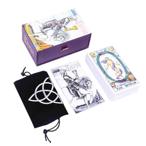 Tarot Cards for Beginners, Full English Tarot Cards, Tarot Cards Guidebook, Fortune Telling Game, Tarot Lovers Set, Tarot Cards Set, Storage Bag Included for Tarot Lovers von mivceklw