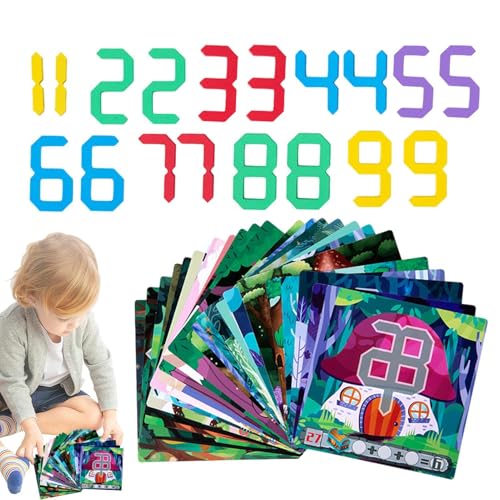 Wooden Number Game, Educational Math Toy, Math Learning Game for Kids, Number Decoding Puzzle, Interactive Wooden Puzzle, Number Shape Toy, Kids Wooden Math Game, Educational Wooden Puzzle, Preschool von mivceklw