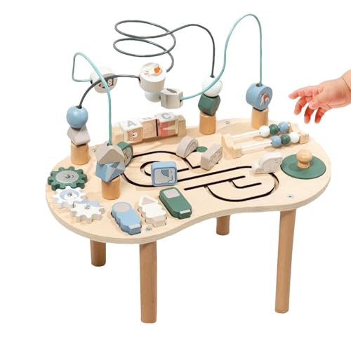 mivceklw Baby Aktivitätstisch | Holz Aktivitätszentrum Spieltisch,Lernspielzeug Möbel für Mädchen Drinnen Draußen Geburtstag Weihnachten mivceklw Baby Aktivitätstisch | Holz Aktivitätszentrum Spieltisch,Lernspielzeug Möbel für Mädchen Drinnen Draußen Geburtstag Weihnachten von mivceklw