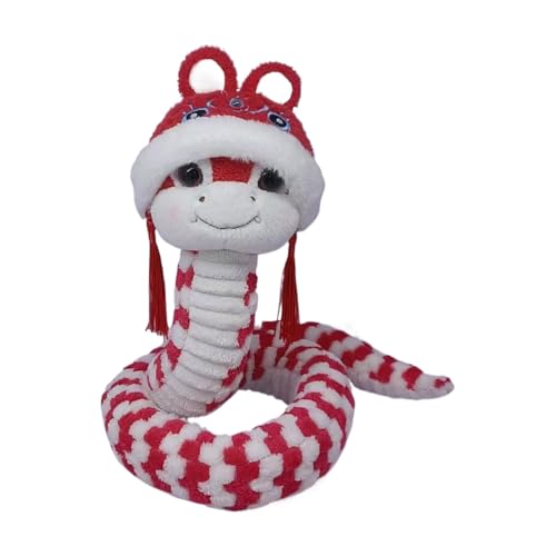 mivceklw Chinesische Schlange Plüschpuppe, Lunar New Year Snake Plush, Cute Snake Plush, Snakes Year Plushie Puppe für 2025, chinesisches neues Jahr, Indoor, Präsent, Veranstaltungen, Dekoration, von mivceklw