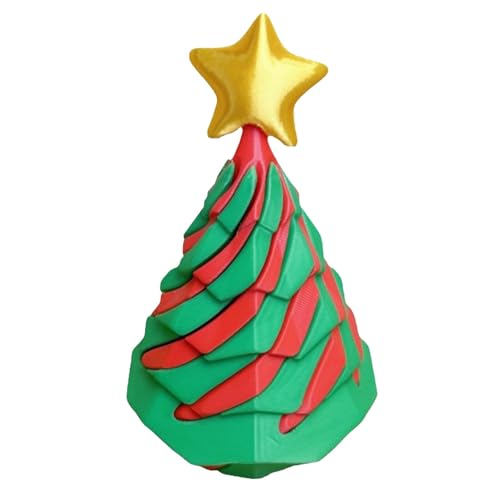 mivceklw Christmas Tree Toy, Christmas Fidget Toy, Spiral Sculpture Cone, Portable Relaxation Toy, Christmas Tree Passthrough Desk Toy For Holiday Desk Decoration von mivceklw