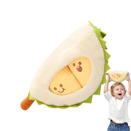 mivceklw Decompress Durian Plush, Detachable Peeling Fruit Toy, Soft Durian Pillow, Unique Stress Relief Toy for Kids and Adults, Interactive Plush for Fun and Comfort at Home or Office von mivceklw