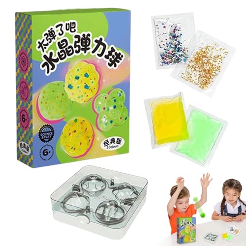 mivceklw Interaktives Ball-Set, Lernspielzeug, Handarbeit, Bouncing Ball Craft, Bildungsball-Set, Bouncy Ball Making Kit mit Glitzerpulver für Kinder und Mädchen von mivceklw