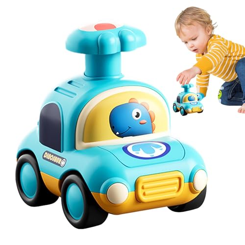 mivceklw Kids Push Car Toy, Dinosaur for Press and Go Vehicle, Cartoon Design Push Car with Whistle, Fun and Engaging Press Car Toy for, Interactive Vehicle Toy for Children von mivceklw