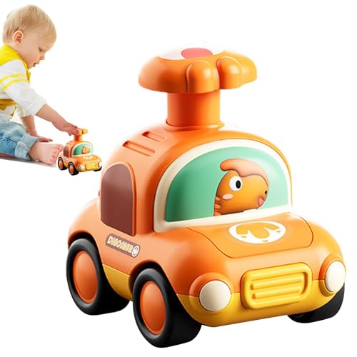 mivceklw Kids Push Car Toy, Dinosaur for Press and Go Vehicle, Cartoon Design Push Car with Whistle, Fun and Engaging Press Car Toy for, Interactive Vehicle Toy for Children von mivceklw