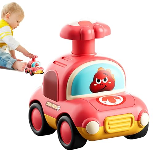 mivceklw Kids Push Car Toy, Dinosaur for Press and Go Vehicle, Cartoon Design Push Car with Whistle, Fun and Engaging Press Car Toy for, Interactive Vehicle Toy for Children von mivceklw