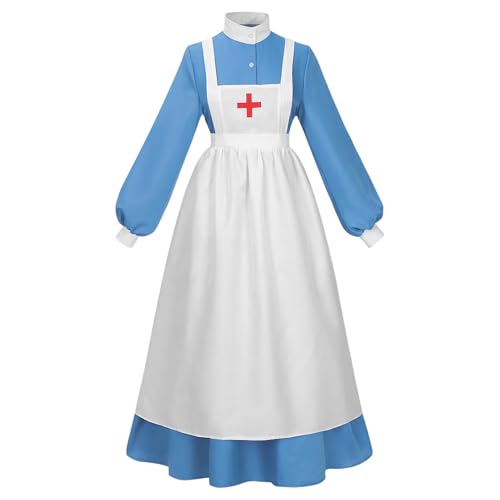 mivceklw Krankenschwester-Kostüm für Damen, Halloween, Bürgerkrieg, Damen, Krankenschwester-Kostüm, historisches Outfit, langärmelig, für Fotoshootings, Schauspieler, Feiern, Dickensische Messen mivceklw Krankenschwester-Kostüm für Damen, Halloween, Bürgerkrieg, Damen, Krankenschwester-Kostüm, historisches Outfit, langärmelig, für Fotoshootings, Schauspieler, Feiern, Dickensische Messen von mivceklw