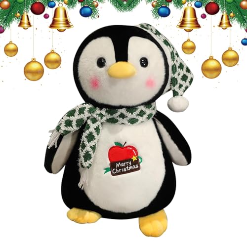 mivceklw Penguin Plush Toy, Small Penguin Plush, Stuffed Animal Penguin, Cute Penguins Plush with Scarf, Hat, Ultra Soft, and Cartoon Style Design for Cuddling and Playing (1 Piece) von mivceklw