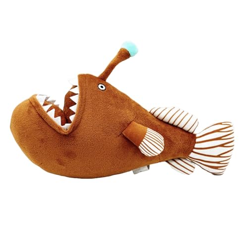 mivceklw Plüschtier, Angler Fish Puppe, gefülltes Tierkissen mit realistischem und entzückendem Cartoon-Design für Bedtime Company oder Heimdekoration, 40 x 17 cm von mivceklw