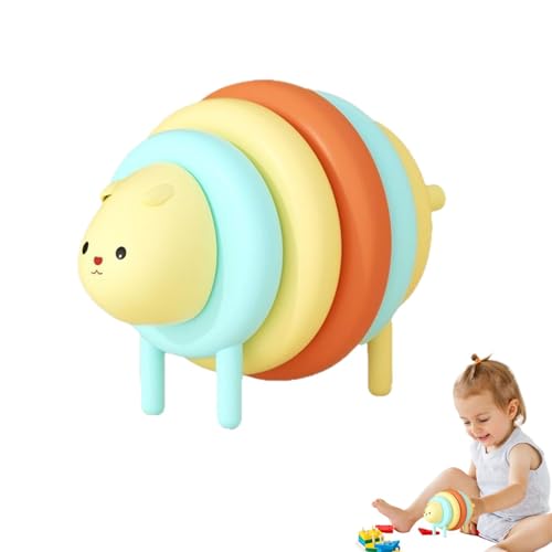 mivceklw Rainbow Stacker Toy, Early Learning Animal Toy, Preschool Stacking Blocks, Sensory Stacking Game with Colorful and Engaging Design for Fun Or Educational Plays, 1 Stück von mivceklw