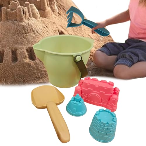 mivceklw Sensorischer -Eimer, Strandspielzeug für den, mit Eimer und Schaufeln – Set mit 6 Sandspielzeugen mit Eimer, Schlossbauformen, Werkzeug-Set mivceklw Sensorischer -Eimer, Strandspielzeug für den, mit Eimer und Schaufeln – Set mit 6 Sandspielzeugen mit Eimer, Schlossbauformen, Werkzeug-Set von mivceklw